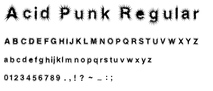Acid punk Regular font